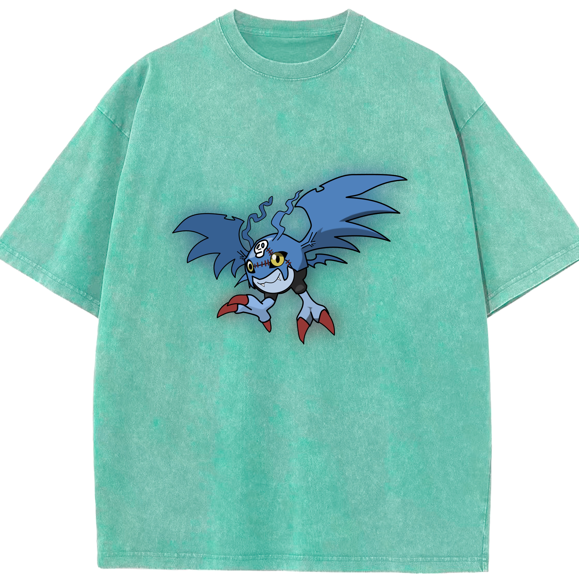 （画像用） Digimon デジタルモンスター/デジモン 綿100% ヴィンテージ風 半袖Tシャツ（フロントプリント）